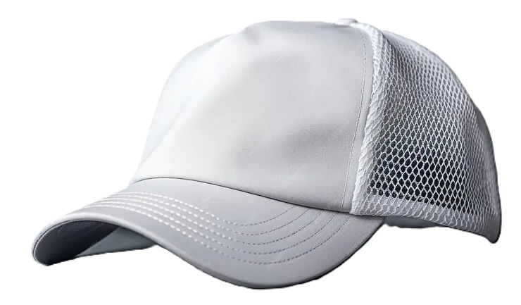 Gorra blaca de mallas